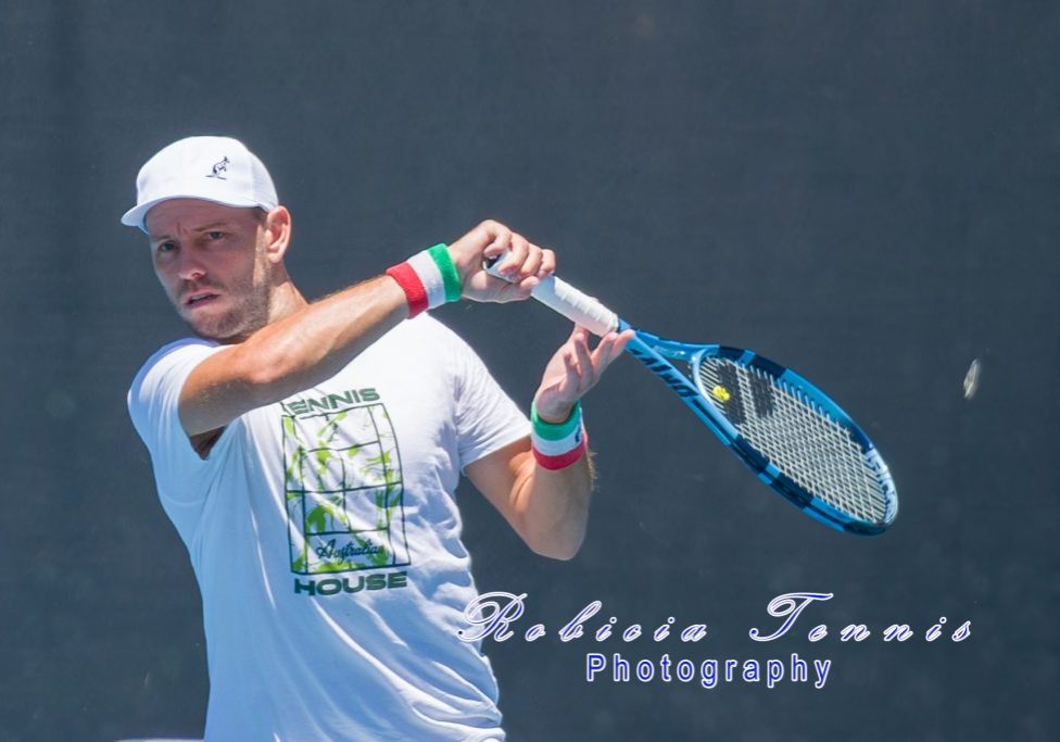 Melbourne, Australia; 13th Jan 2025: James Duckworth of Australia during a practice session at the Australian Open. Melbourne, Australia.  (Photo Credit: Rob Keating/RobiciaTennisPhotography)