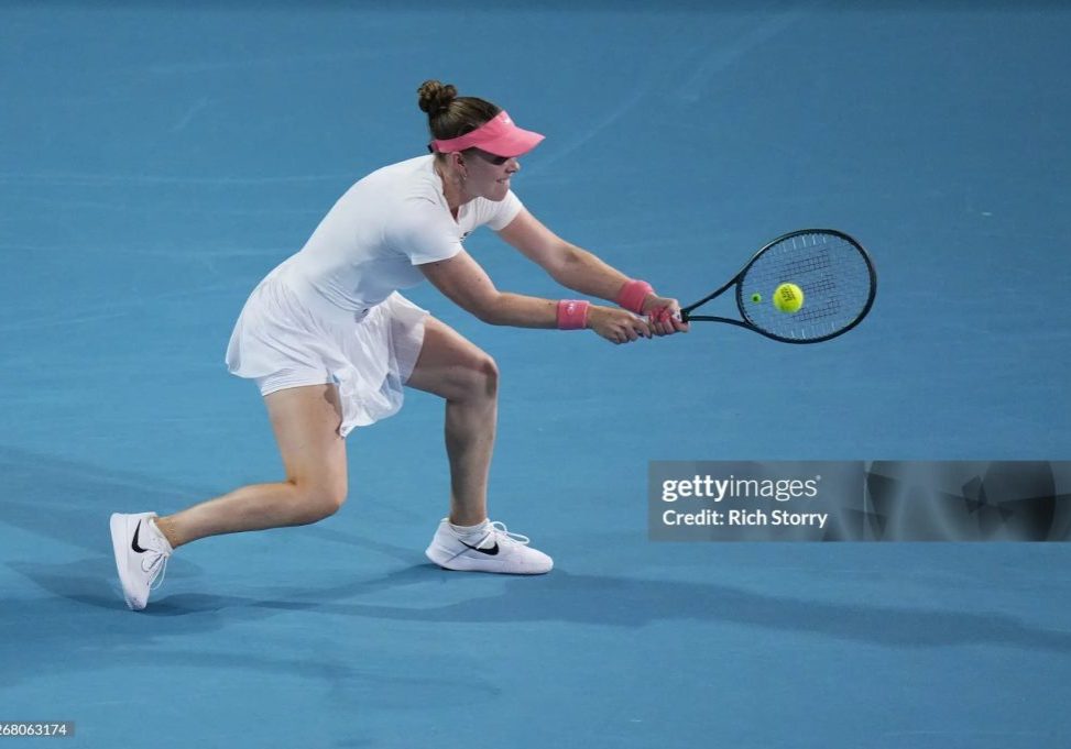 Getty Images photo of Talia Gibson during a round 4 match of the WTA 1000 event in Miami